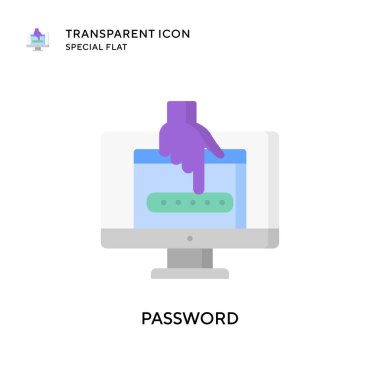 Parola vektör simgesi. Düz çizim. EPS 10 vektörü.