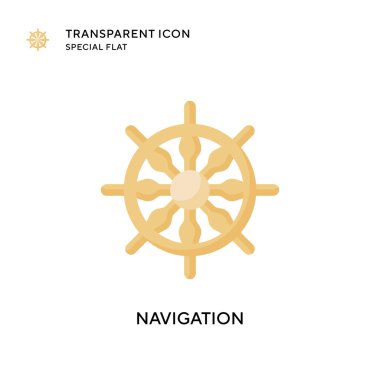 Navigasyon vektör simgesi. Düz çizim. EPS 10 vektörü.