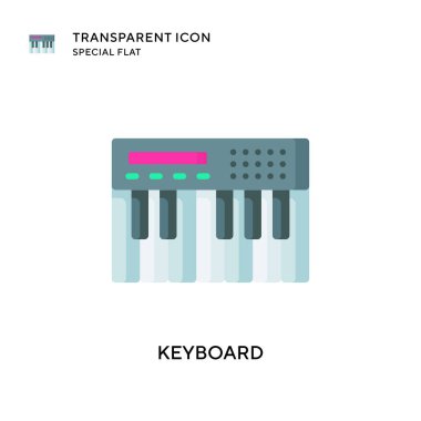 Klavye vektör simgesi. Düz çizim. EPS 10 vektörü.