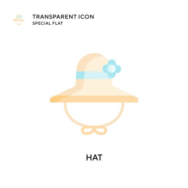 Şapka vektör simgesi. Düz çizim. EPS 10 vektörü.