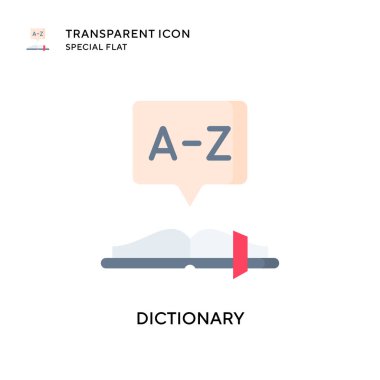 Sözlük vektör simgesi. Düz çizim. EPS 10 vektörü.