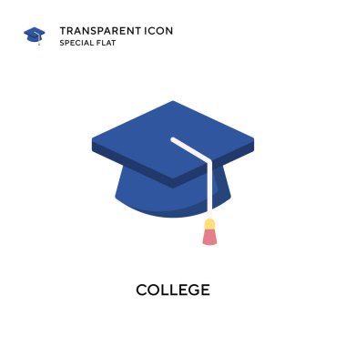 Üniversite vektör ikonu. Düz çizim. EPS 10 vektörü.