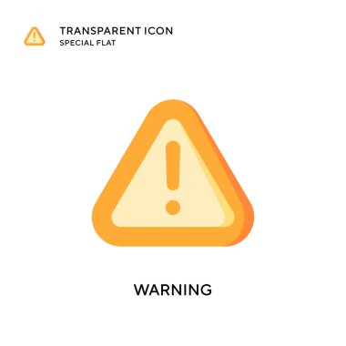 Uyarı vektör simgesi. Düz çizim. EPS 10 vektörü.