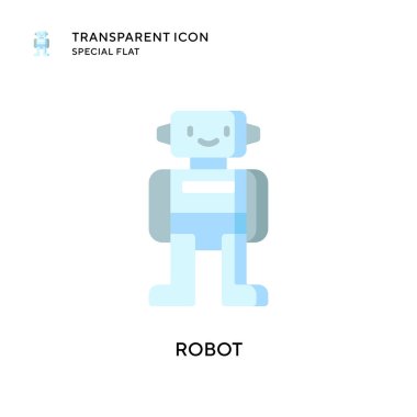 Robot vektör simgesi. Düz çizim. EPS 10 vektörü.