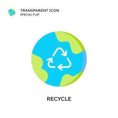 Vektör simgesini geri dönüştür. Düz çizim. EPS 10 vektörü.