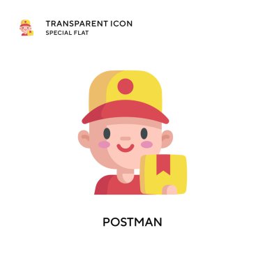 Postacı vektör simgesi. Düz çizim. EPS 10 vektörü.