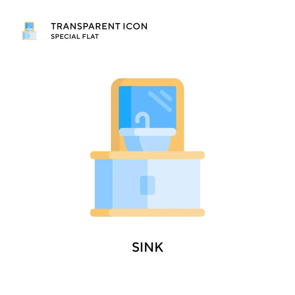 Sink Vector Icon Flat Style Illustration Eps Vector — Stock Vector
