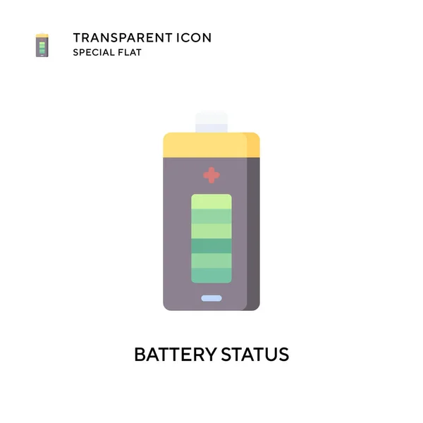 电池状态矢量图标 平面风格的插图 Eps 10病媒 — 图库矢量图片