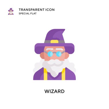 Büyücü vektör simgesi. Düz çizim. EPS 10 vektörü.