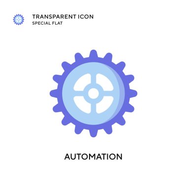Otomasyon vektör simgesi. Düz çizim. EPS 10 vektörü.