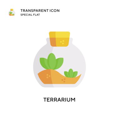 Teraryum vektör simgesi. Düz çizim. EPS 10 vektörü.