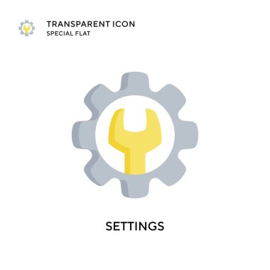 Ayarlar vektör simgesi. Düz çizim. EPS 10 vektörü.