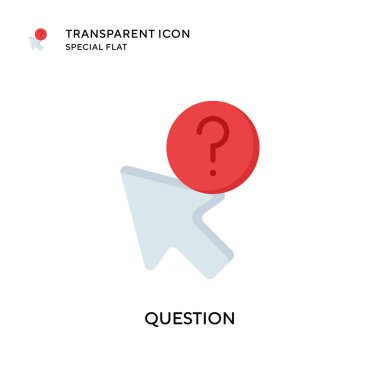 Soru vektör simgesi. Düz çizim. EPS 10 vektörü.