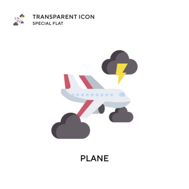 Düzlem vektör simgesi. Düz çizim. EPS 10 vektörü.