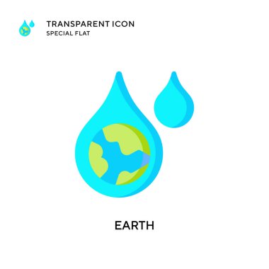 Dünya vektör simgesi. Düz çizim. EPS 10 vektörü.