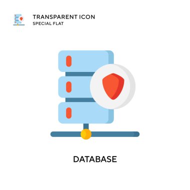 Veritabanı vektör simgesi. Düz çizim. EPS 10 vektörü.