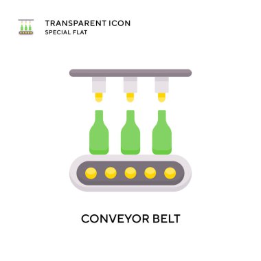 Taşıyıcı şerit vektör simgesi. Düz çizim. EPS 10 vektörü.