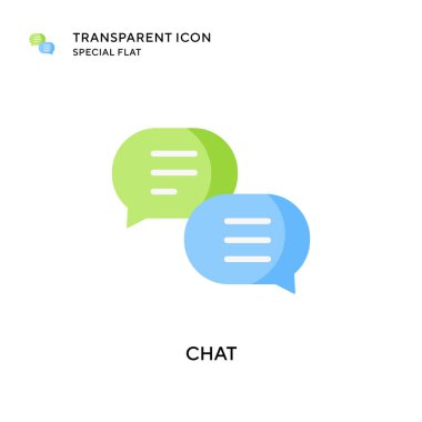 Sohbet vektörü simgesi. Düz çizim. EPS 10 vektörü.