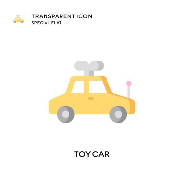 Oyuncak araba vektör simgesi. Düz çizim. EPS 10 vektörü.