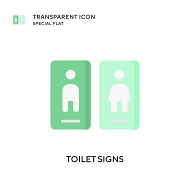 Tuvalet işaretleri vektör simgesi. Düz çizim. EPS 10 vektörü.