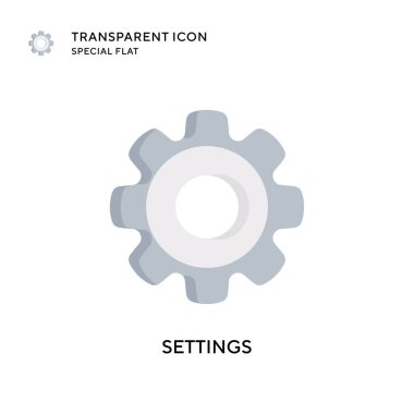 Ayarlar vektör simgesi. Düz çizim. EPS 10 vektörü.
