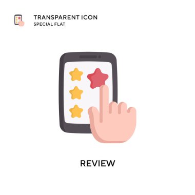 Vektör simgesini gözden geçir. Düz çizim. EPS 10 vektörü.