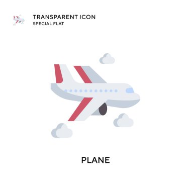 Düzlem vektör simgesi. Düz çizim. EPS 10 vektörü.