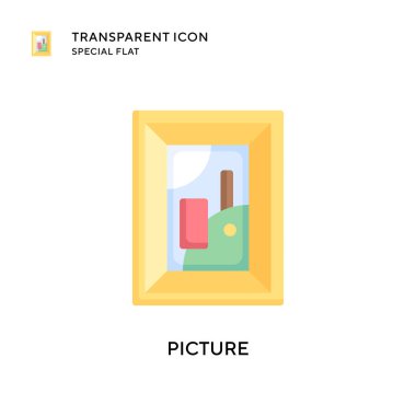 Resim vektör simgesi. Düz çizim. EPS 10 vektörü.