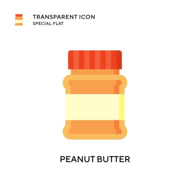 Fıstık ezmesi vektör simgesi. Düz çizim. EPS 10 vektörü.