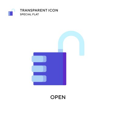 Vektör simgesini aç. Düz çizim. EPS 10 vektörü.