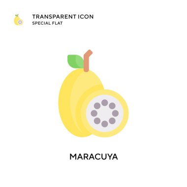 Maracuya vector icon. Flat style illustration. EPS 10 vector. clipart