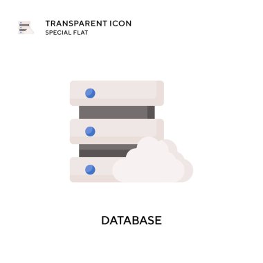 Veritabanı vektör simgesi. Düz çizim. EPS 10 vektörü.