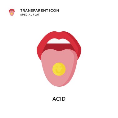 Asit vektör simgesi. Düz çizim. EPS 10 vektörü.