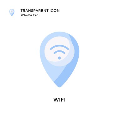 Wifi vektör simgesi. Düz çizim. EPS 10 vektörü.