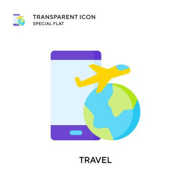 Seyahat vektör simgesi. Düz çizim. EPS 10 vektörü.