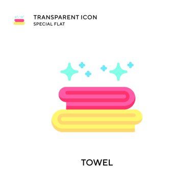 Havlu vektör simgesi. Düz çizim. EPS 10 vektörü.