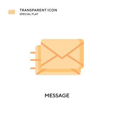 Mesaj vektör simgesi. Düz çizim. EPS 10 vektörü.