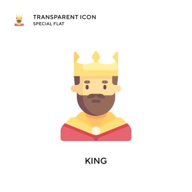 Kral vektör simgesi. Düz çizim. EPS 10 vektörü.
