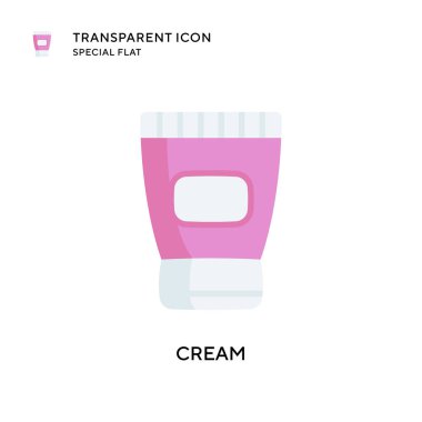 Krem vektör simgesi. Düz çizim. EPS 10 vektörü.