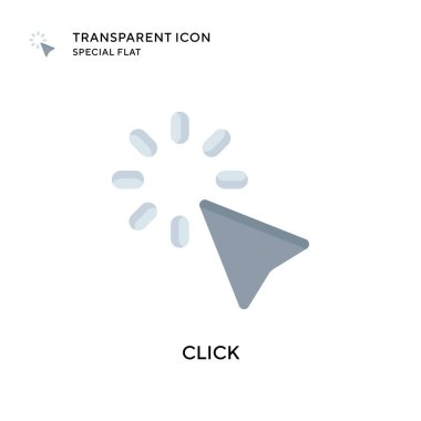 Vektör simgesine tıklayın. Düz çizim. EPS 10 vektörü.