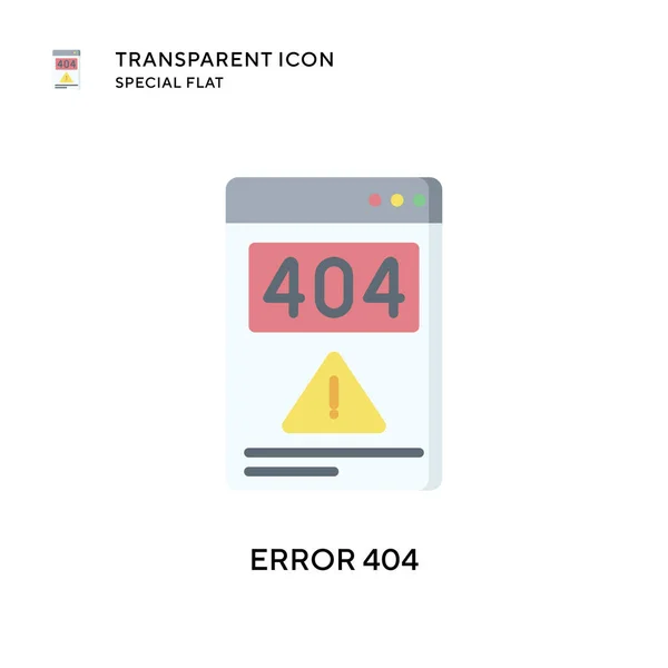 Erreur 404 Icône Vectorielle Illustration Style Plat Vecteur Eps — Image vectorielle
