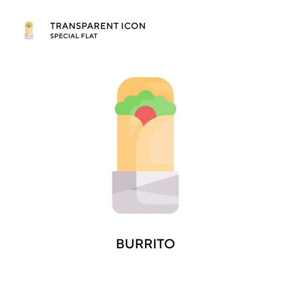 Burrito Vectoricoon Platte Stijl Illustratie Eps Vector — Stockvector