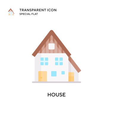 Ev vektör simgesi. Düz çizim. EPS 10 vektörü.