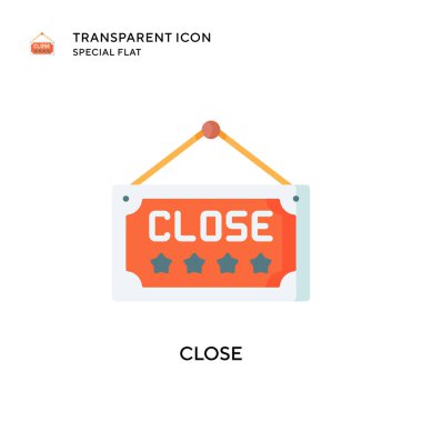 Vektör simgesini kapat. Düz çizim. EPS 10 vektörü.