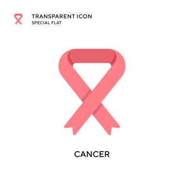 Kanser vektör ikonu. Düz çizim. EPS 10 vektörü.