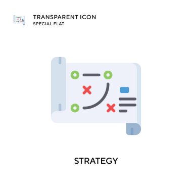 Strateji vektör simgesi. Düz çizim. EPS 10 vektörü.