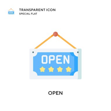 Vektör simgesini aç. Düz çizim. EPS 10 vektörü.