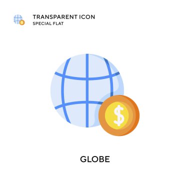 Dünya vektör simgesi. Düz çizim. EPS 10 vektörü.