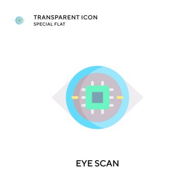 Göz tarama vektör simgesi. Düz çizim. EPS 10 vektörü.