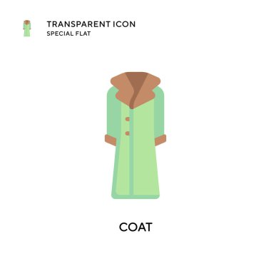 Ceket vektör simgesi. Düz çizim. EPS 10 vektörü.